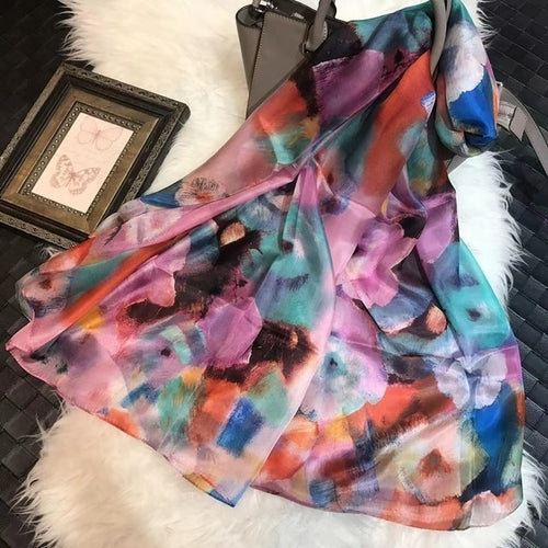 2022 Women's Mulberry Silk Long Scarf 176*110cm