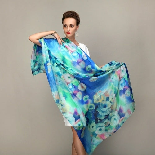 2022 Women's Mulberry Silk Long Scarf 176*110cm