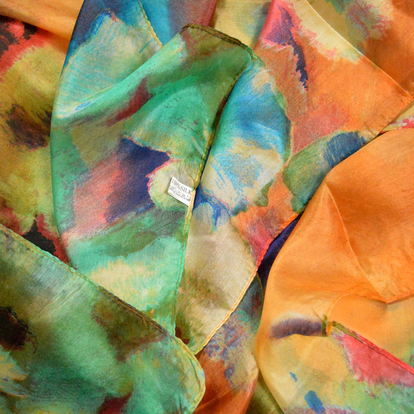 2022 Women's Mulberry Silk Long Scarf 176*110cm