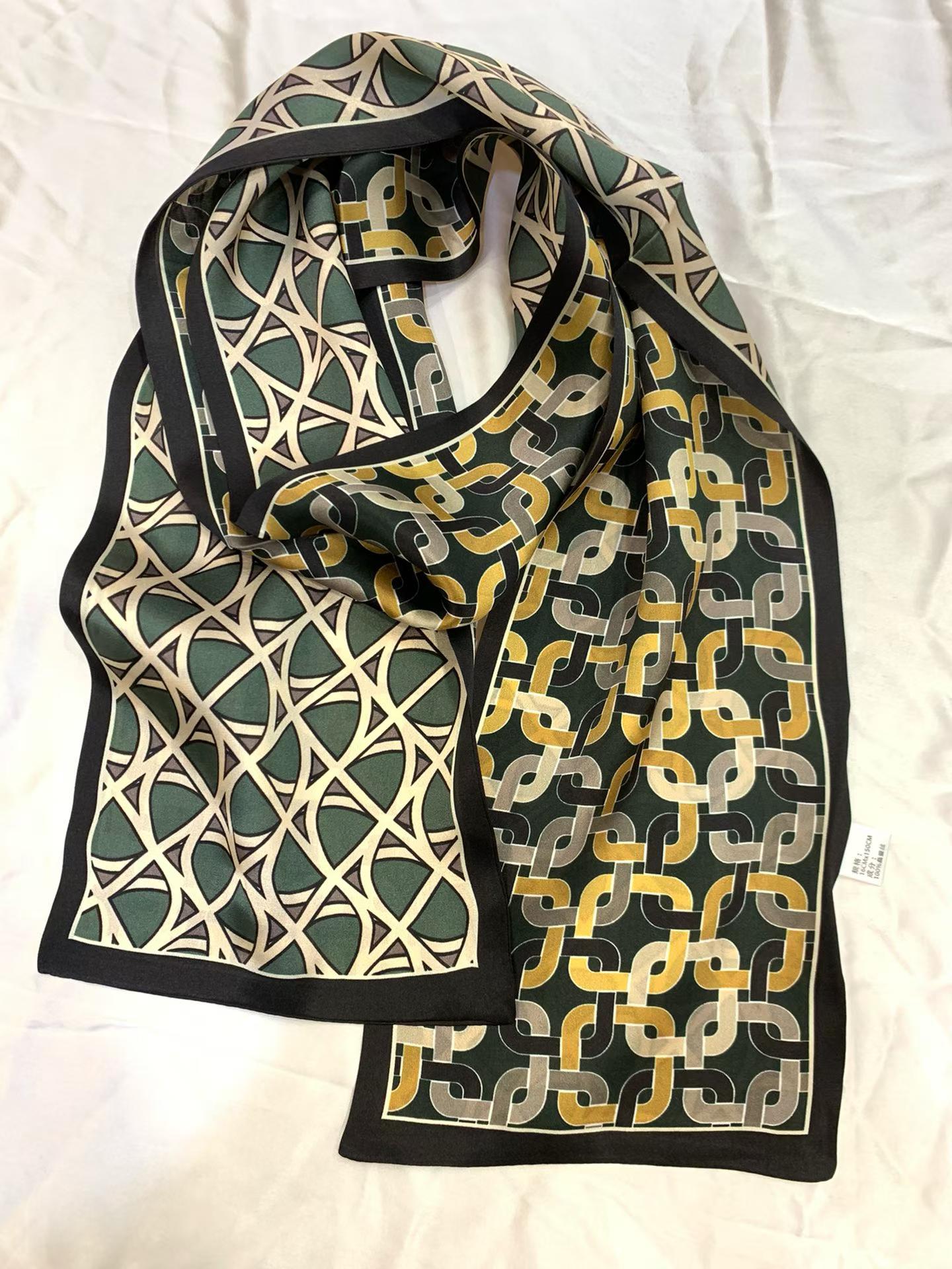 100% Pure Mulberry Long Silk Scarf 150*15cm【K1-9】