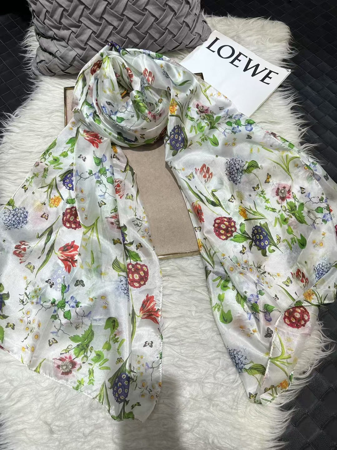 2025 Bysifa women 100% Mulberry Silk Scarf 176*110cm