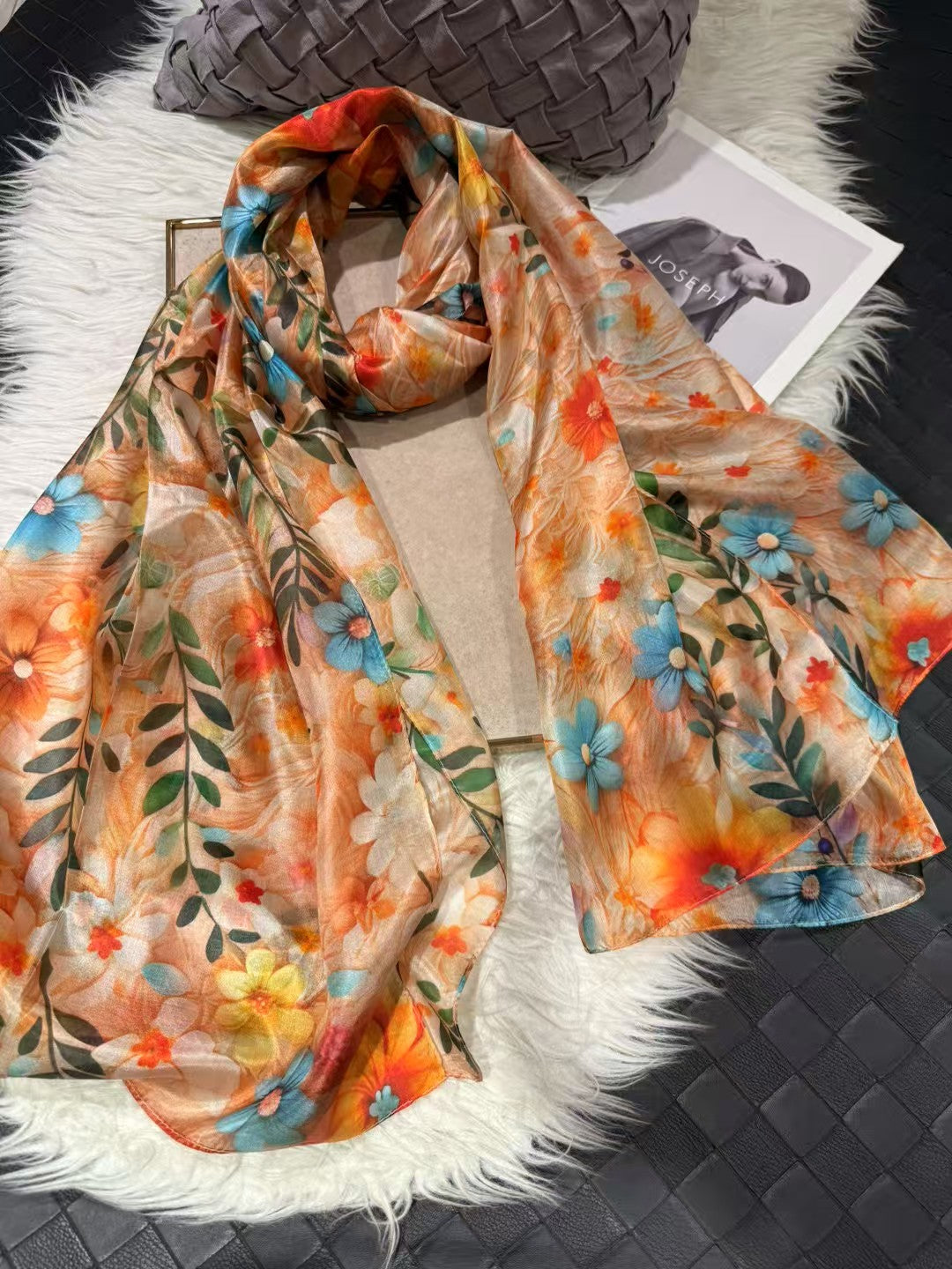 2025 Bysifa women 100% Mulberry Silk Scarf 176*110cm