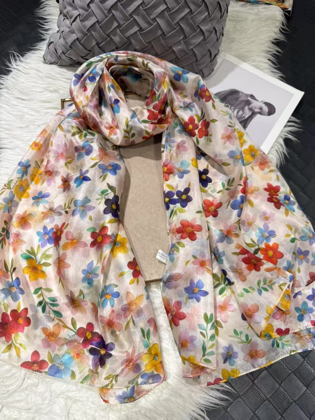 2025 Bysifa women 100% Mulberry Silk Scarf 176*110cm