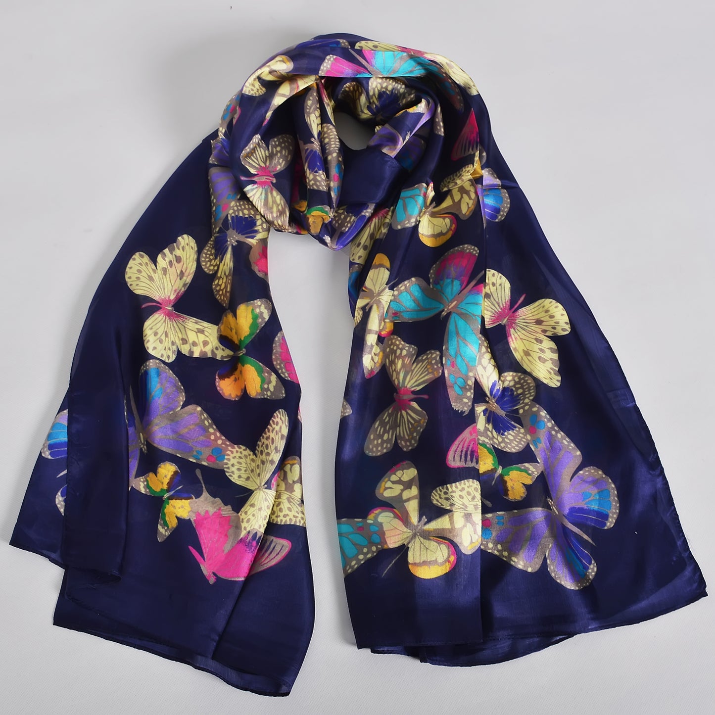2025 Bysifa women 100% Mulberry Silk Scarf 176*110cm