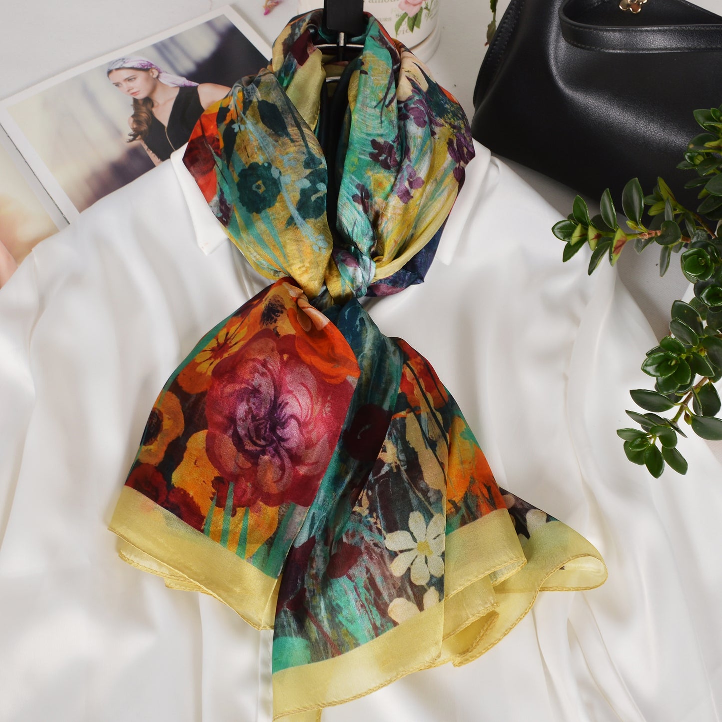 2025 Bysifa women 100% Mulberry Silk Scarf 176*110cm