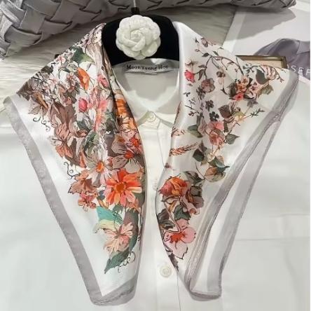 2025 New 100% Pure Silk Square Scarf 53*53cm 【GROUP-2】