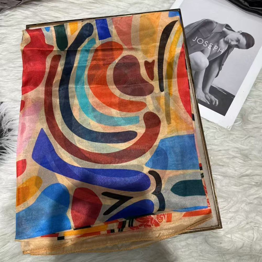 2025 Bysifa women 100% Mulberry Silk Scarf 176*110cm
