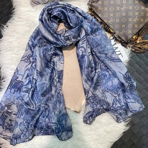 2023 Light Green Mulberry Silk Scarf 176*110cm