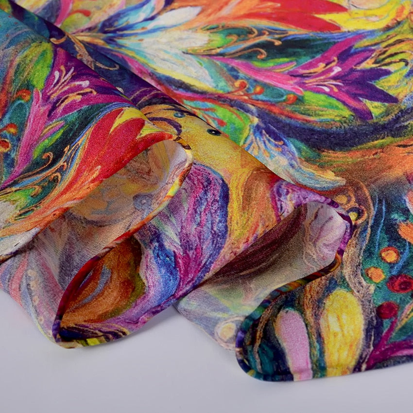 2024BH Women's 100% silk long scarf 175*52cm