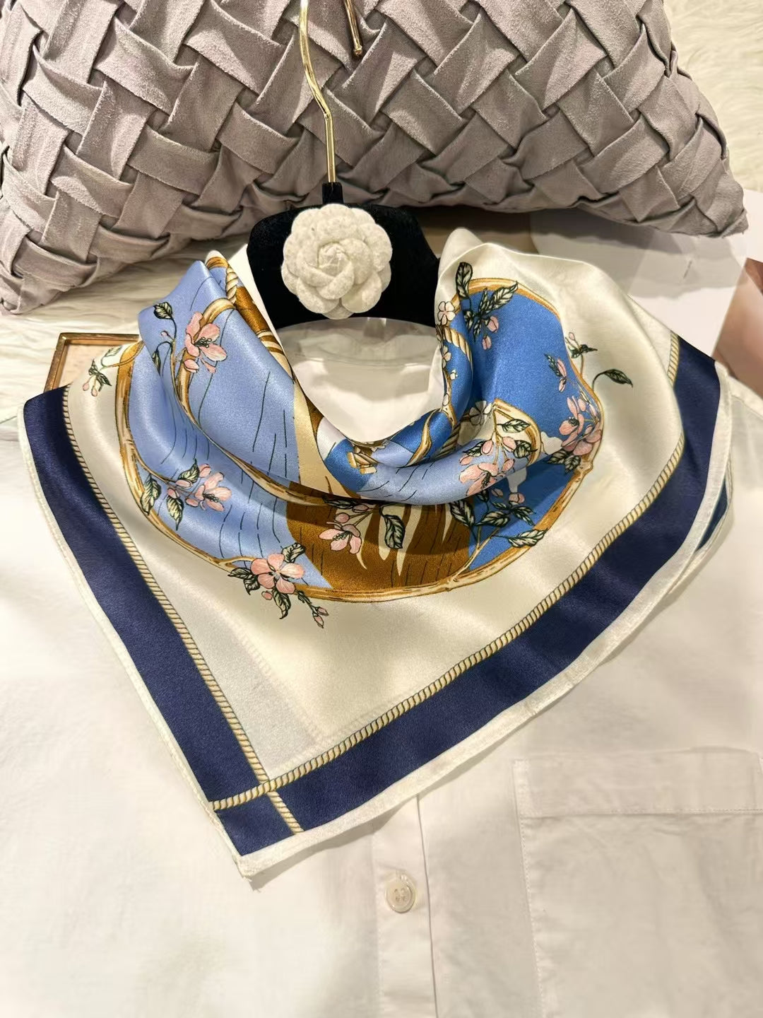 65*65cm 100% natural square silk scarf 65BH