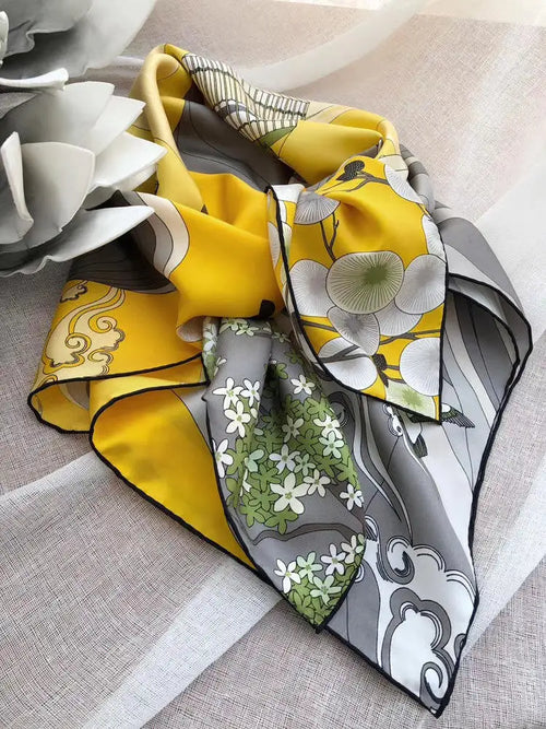 100% Pure Silk Square Scarf 90*90cm