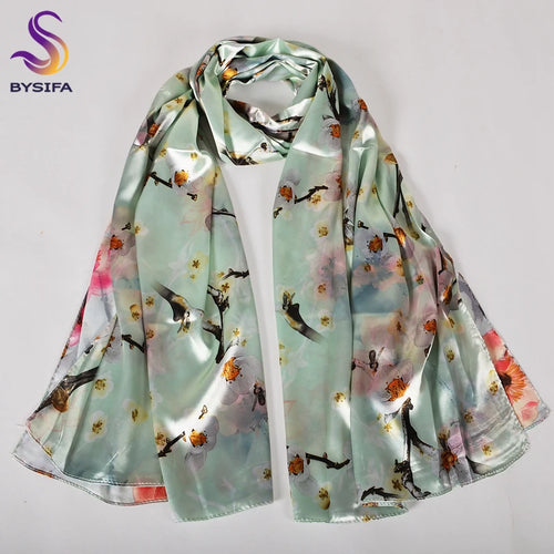 Double Faces Long Scarves Printed Beige Pink Hijabs160*70cm