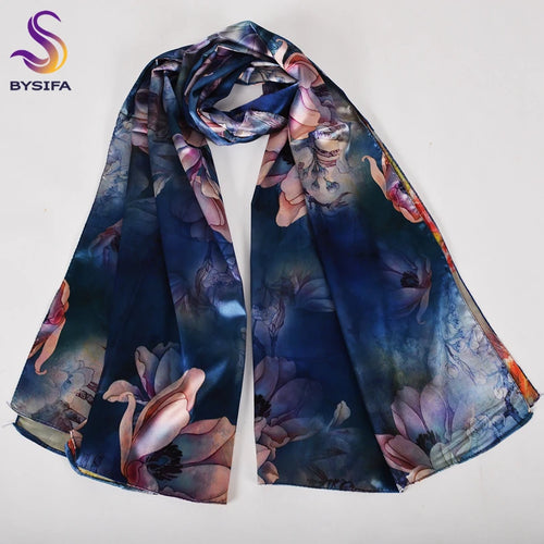 Double Faces Long Scarves Printed Beige Pink Hijabs160*70cm