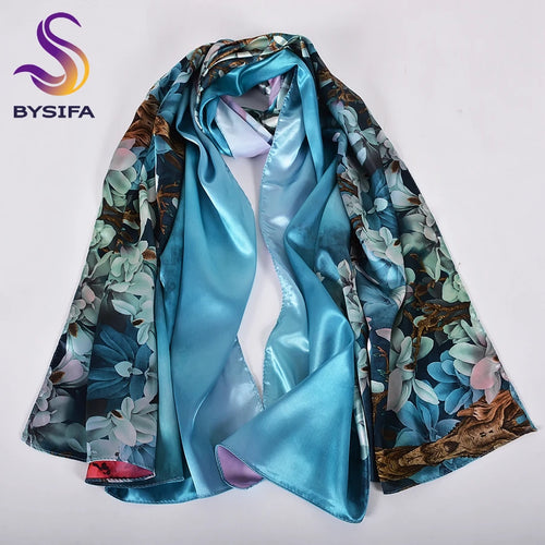 Double Faces Long Scarves Printed Beige Pink Hijabs160*70cm
