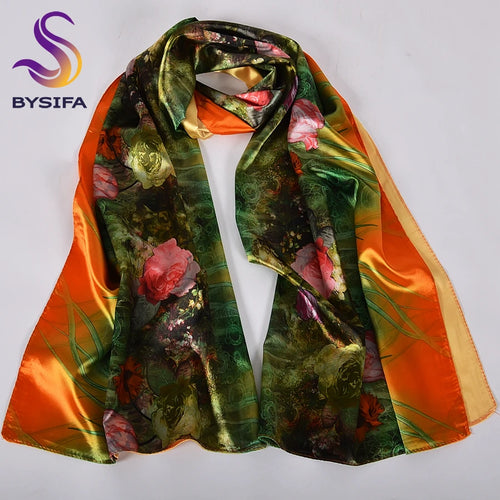 Double Faces Long Scarves Printed Beige Pink Hijabs160*70cm