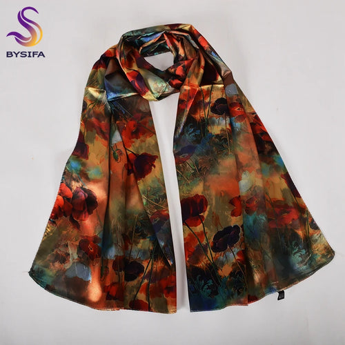 Double Faces Long Scarves Printed Beige Pink Hijabs160*70cm