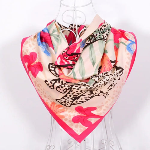 Women Matt Satin Square Scarf 90*90cm