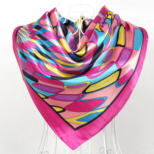 90*90cm Women Satin Square Scarf 2026-1