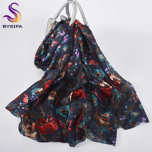 2024 Mulberry Long Silk Scarf 176*110cm