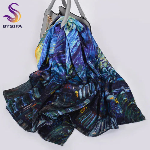 2024BH Women's 100% silk long scarf 175*52cm