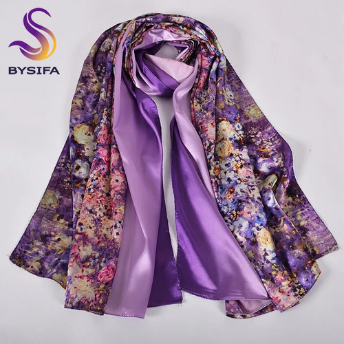 Double Faces Long Scarves Printed Beige Pink Hijabs160*70cm
