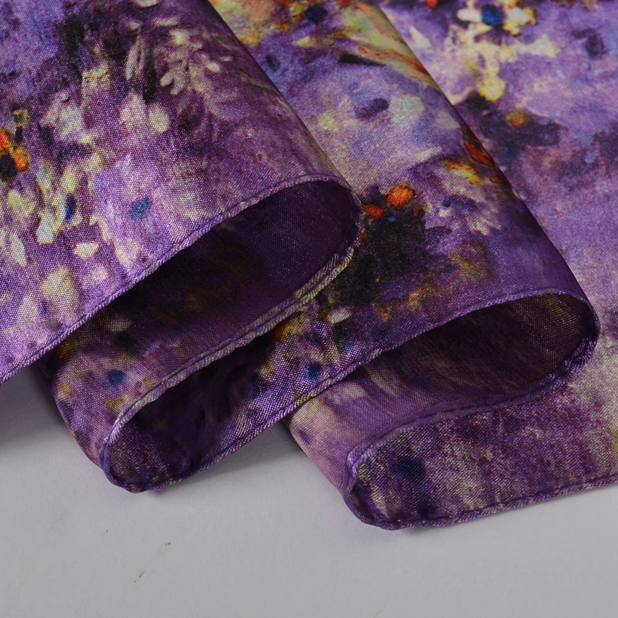 Double Faces Long Scarves Printed Beige Pink Hijabs160*70cm