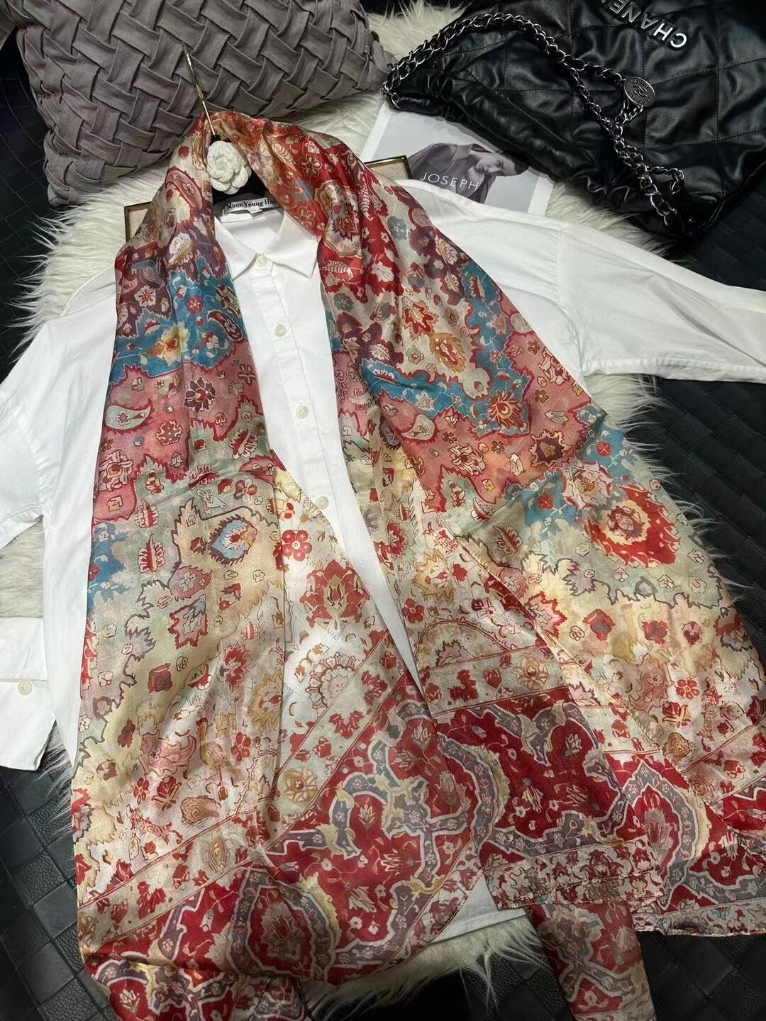 2024 Mulberry Long Silk Scarf 176*110cm