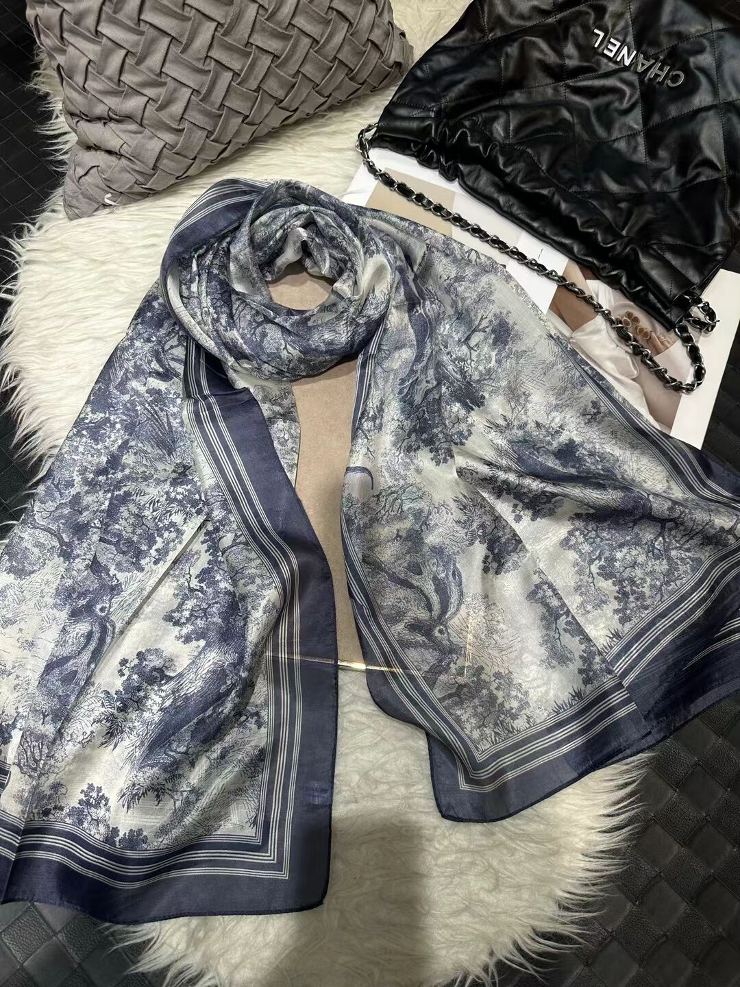 2024 Mulberry Long Silk Scarf 176*110cm