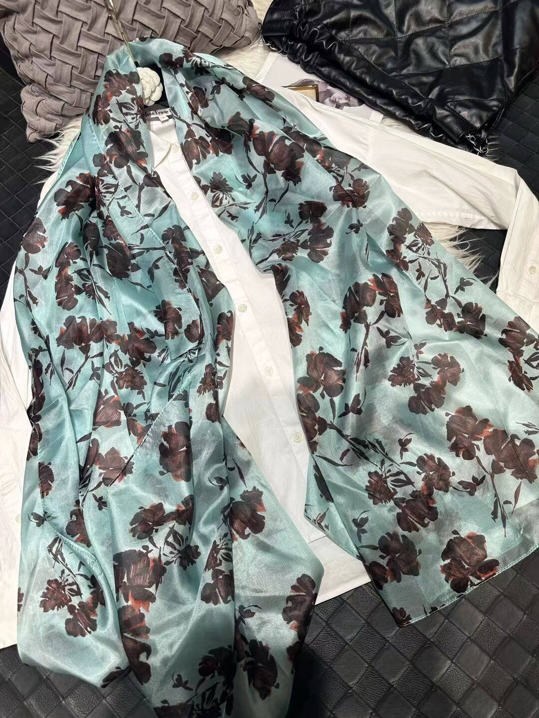 2024 Mulberry Long Silk Scarf 176*110cm