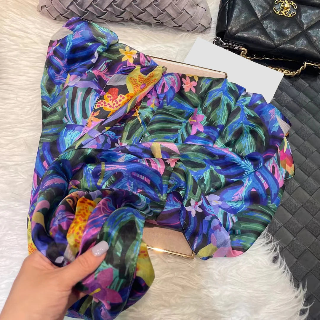 2024 Mulberry Long Silk Scarf 176*110cm