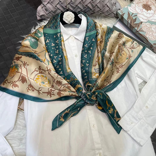 Navy Blue 100% Mulberry silk chiffon scarf 106*106cm