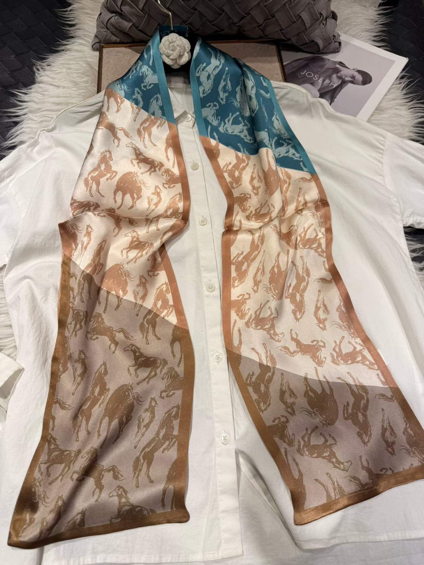 100% Pure Mulberry Long Silk Scarf 155*16cm