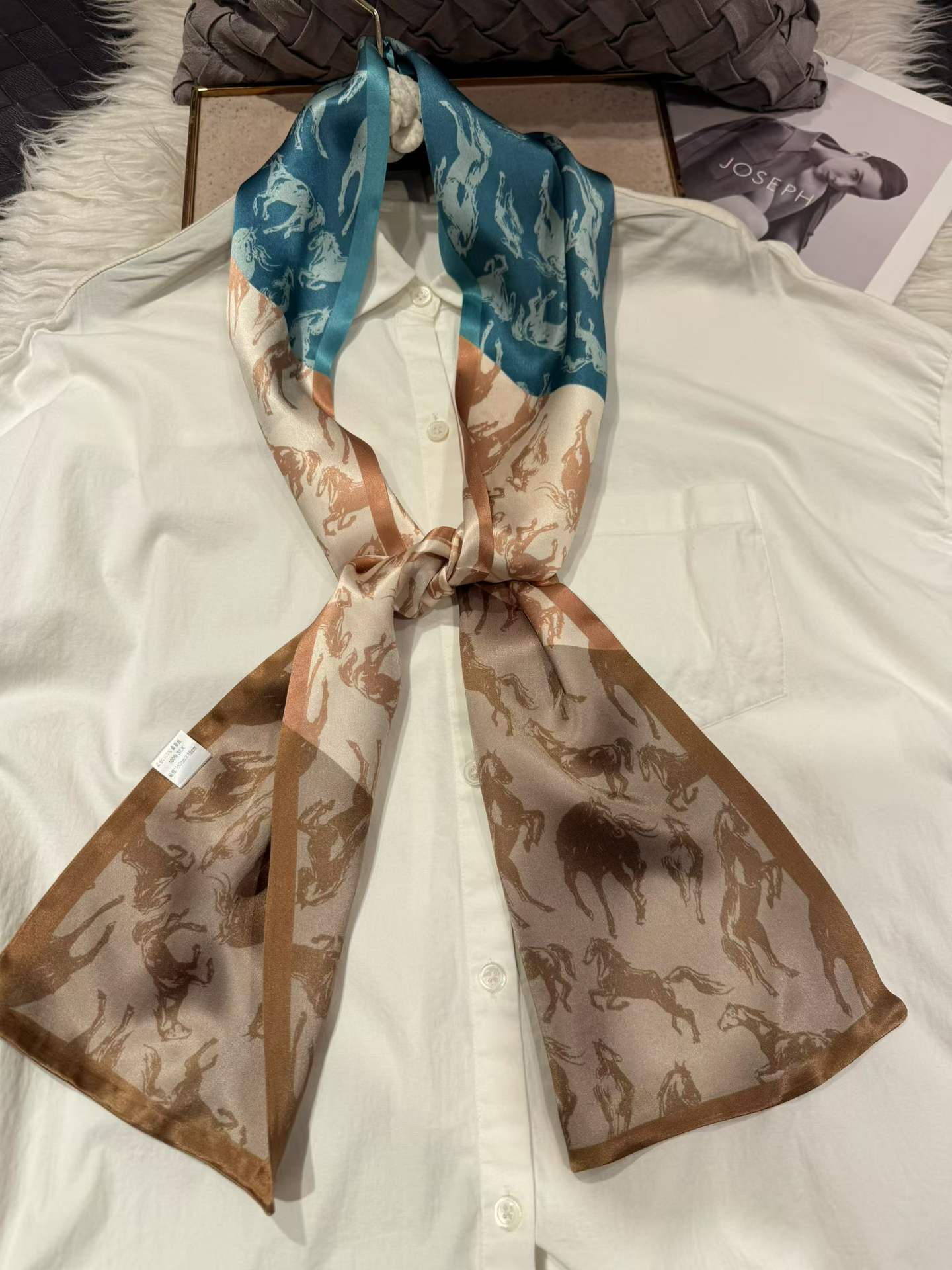 100% Pure Mulberry Long Silk Scarf 155*16cm