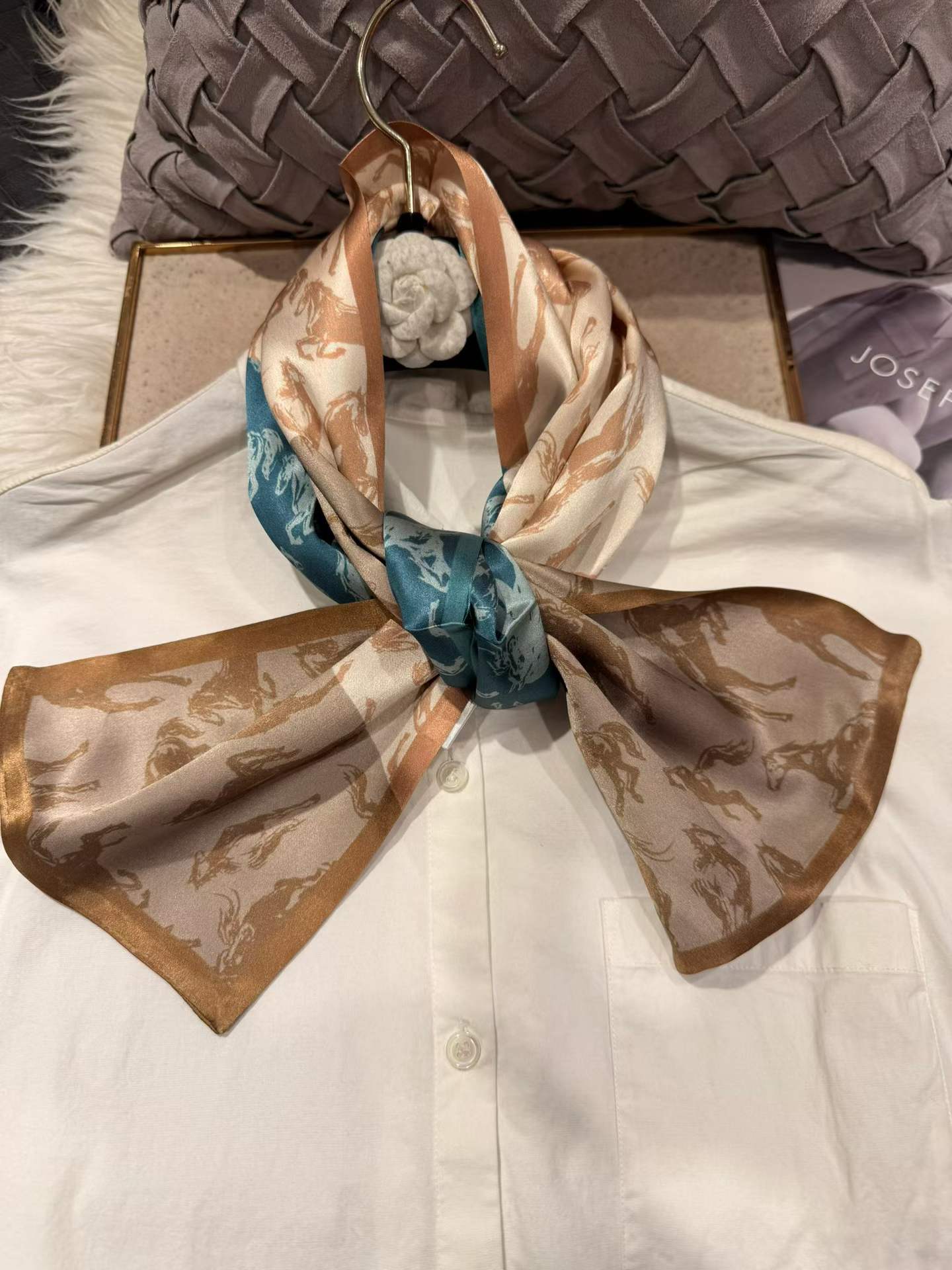 100% Pure Mulberry Long Silk Scarf 155*16cm
