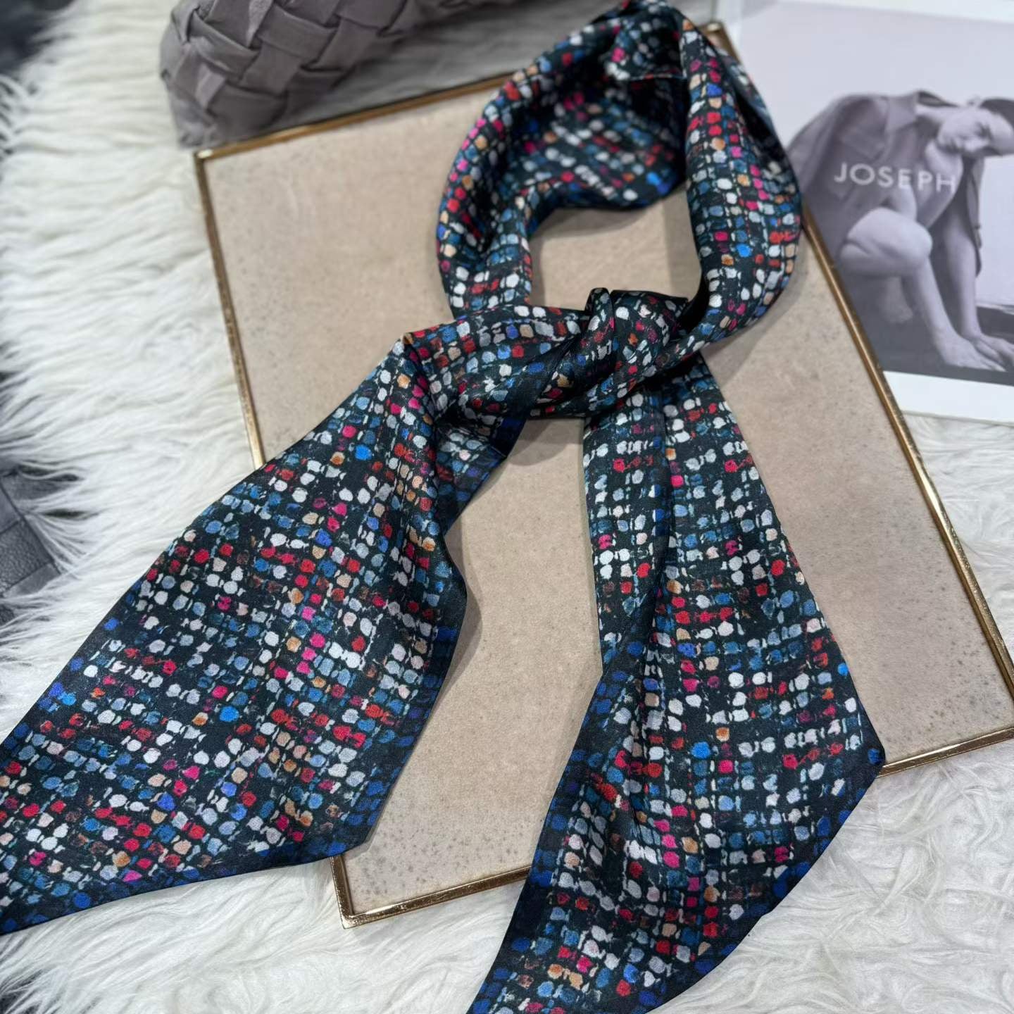 100% Pure Mulberry Long Silk Scarf 155*16cm