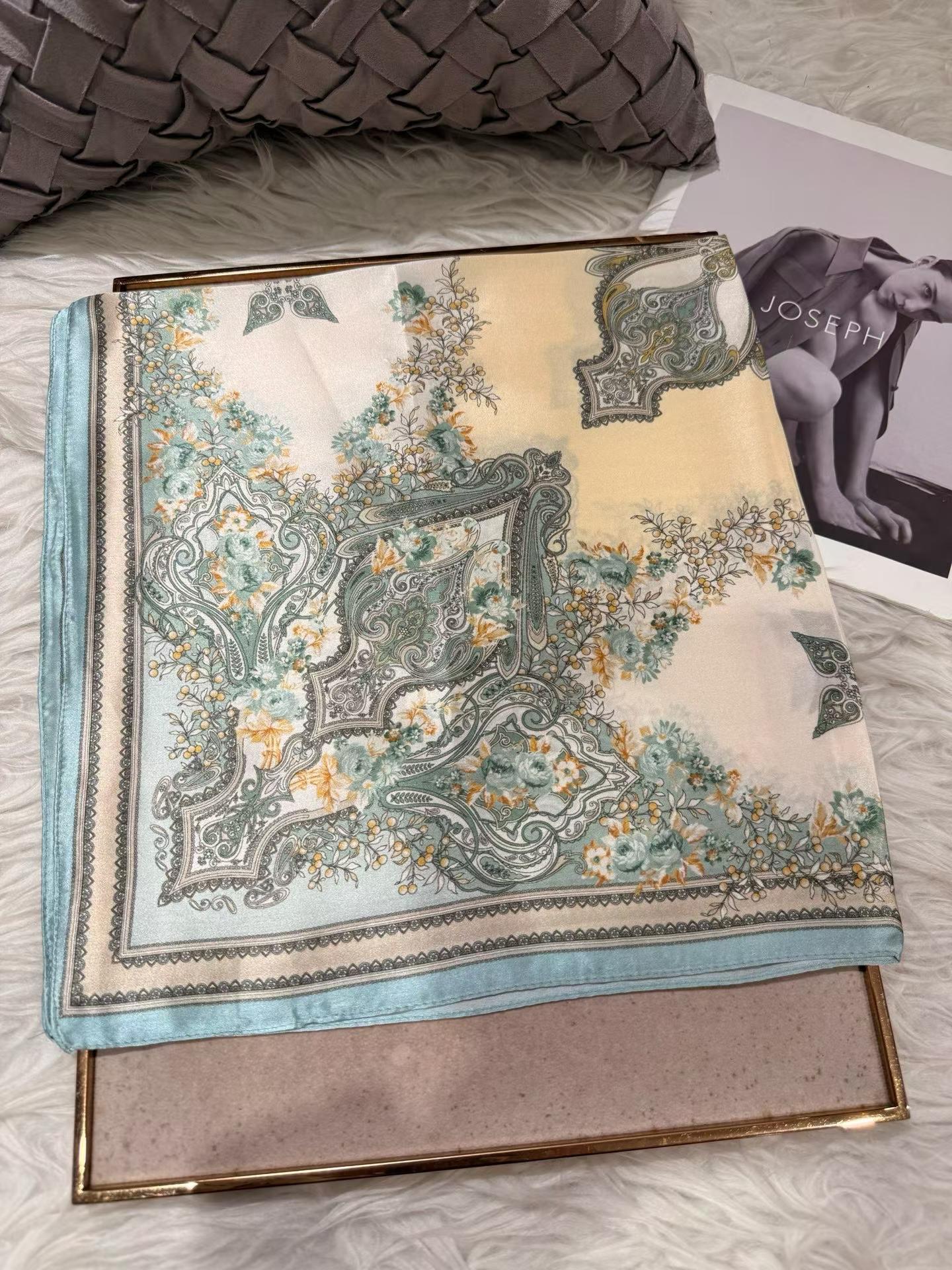 65*65cm 100% natural square silk scarf