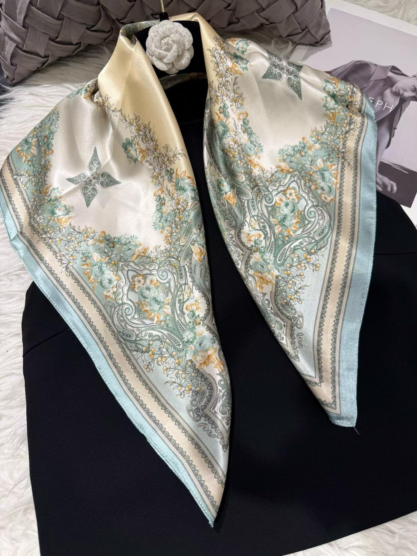 65*65cm 100% natural square silk scarf
