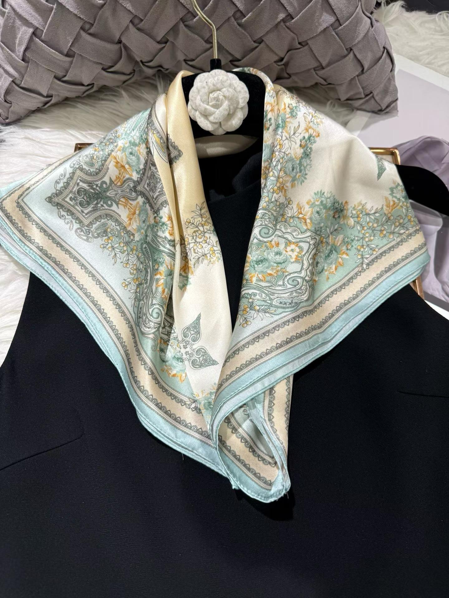 65*65cm 100% natural square silk scarf