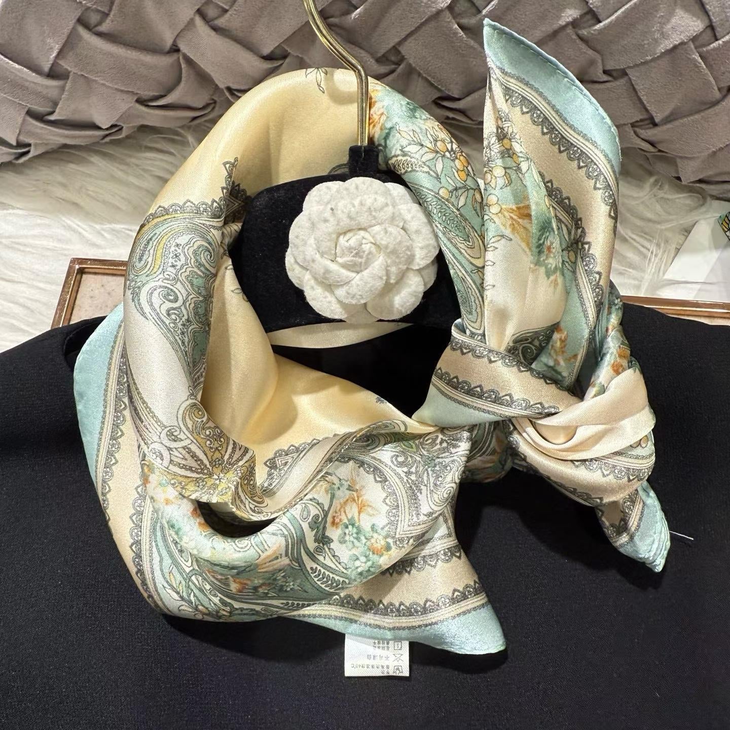 65*65cm 100% natural square silk scarf