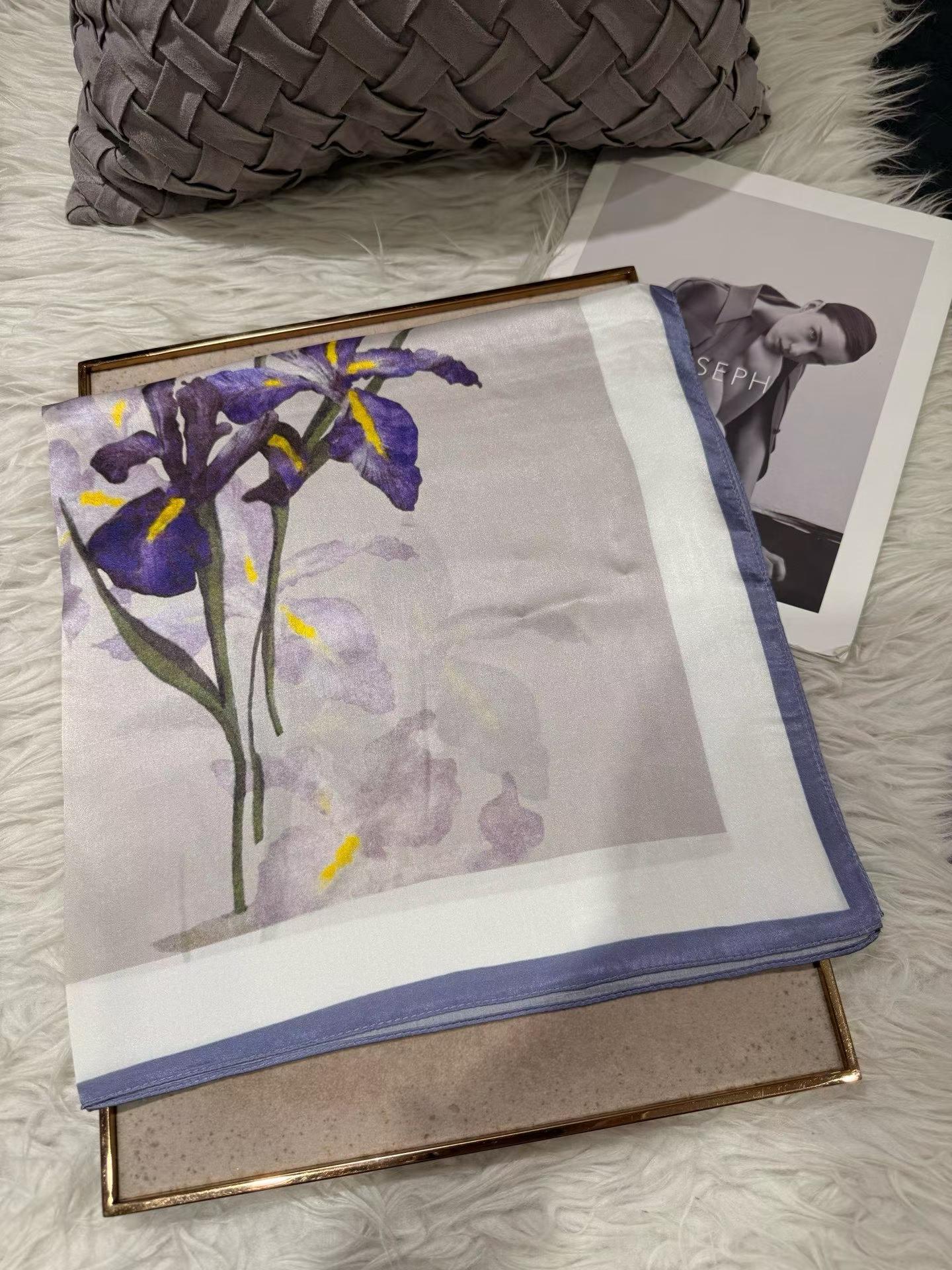 65*65cm 100% natural square silk scarf