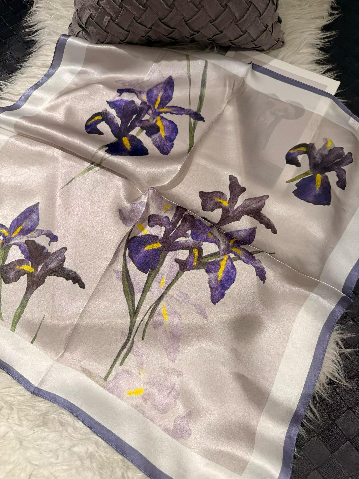 65*65cm 100% natural square silk scarf
