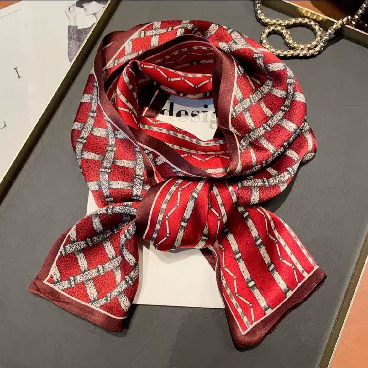 100% Pure Mulberry Long Silk Scarf 150*15cm【K1-9】