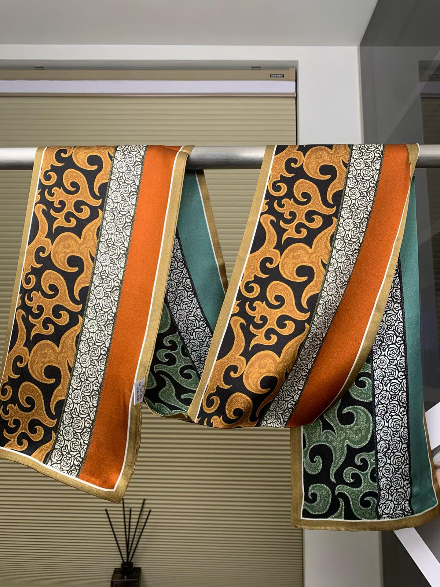 100% Pure Mulberry Long Silk Scarf 150*15cm【K10-18】