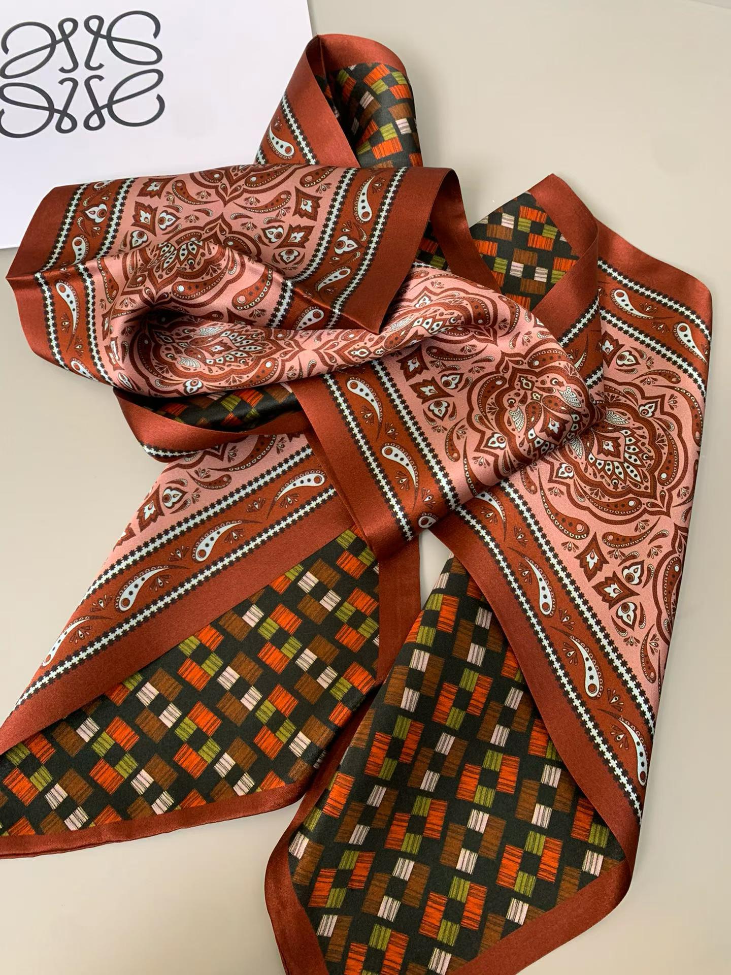 100% Pure Mulberry Long Silk Scarf 150*15cm【K19-27】