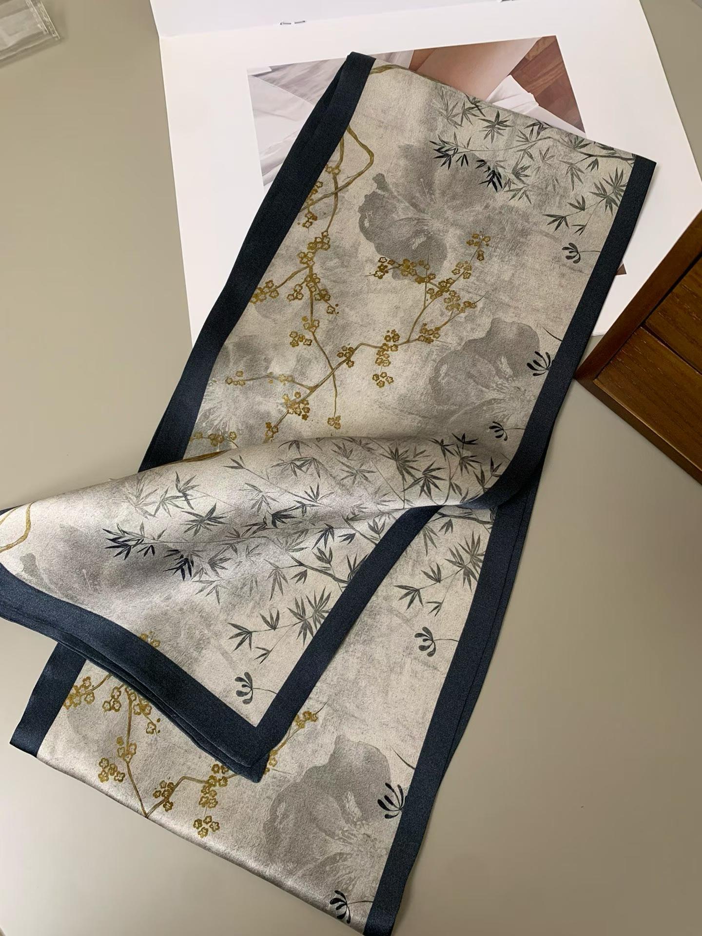 100% Pure Mulberry Long Silk Scarf 150*15cm【K19-27】