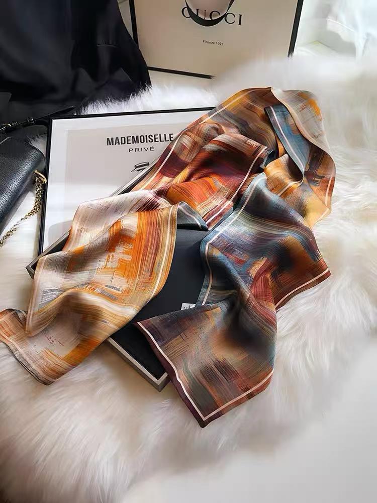 100% Pure Mulberry Long Silk Scarf 150*15cm【K28-36】
