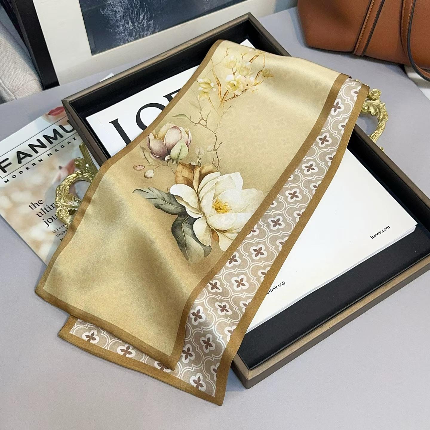 100% Pure Mulberry Long Silk Scarf 150*15cm【K37-45】