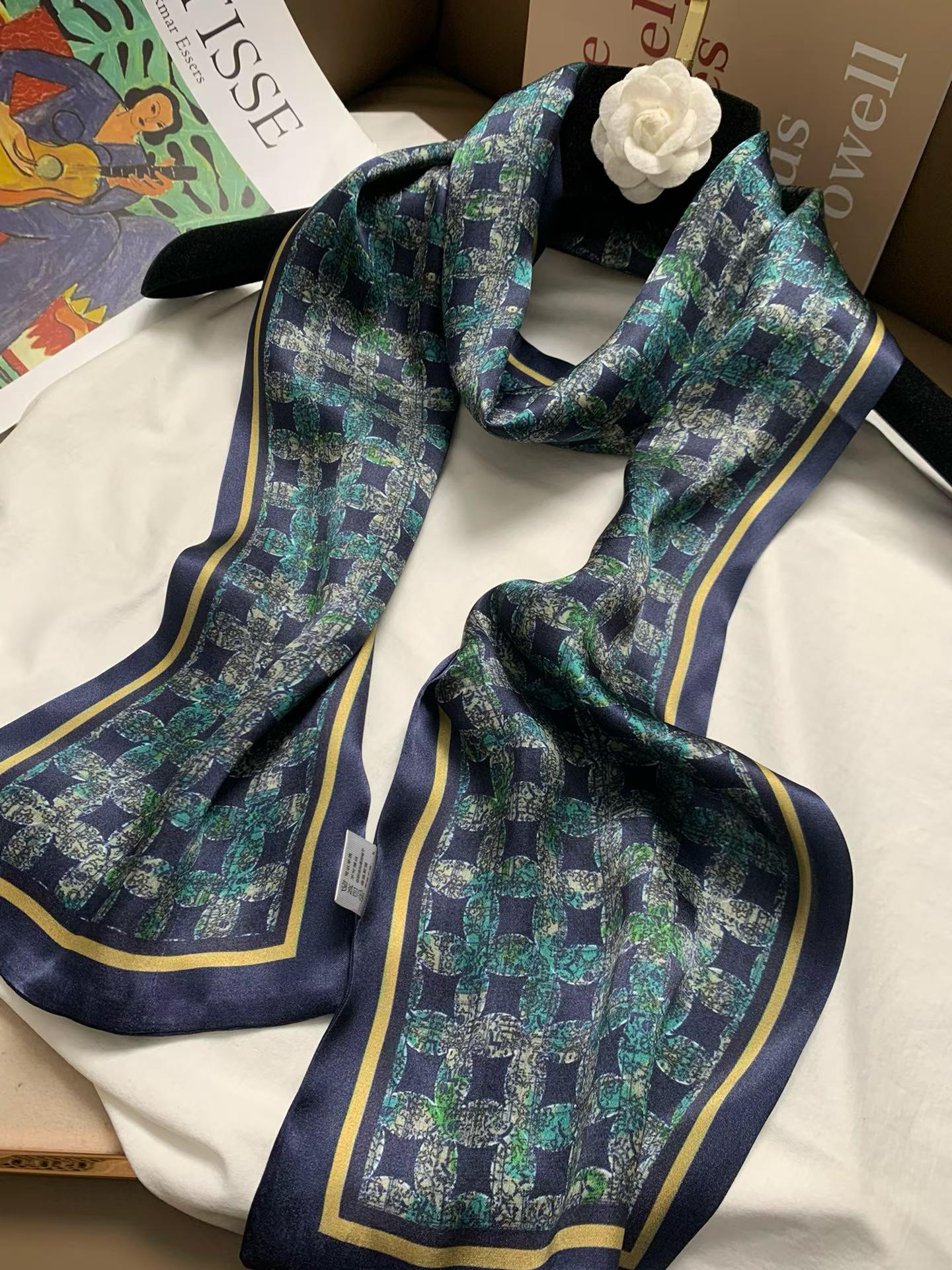 100% Pure Mulberry Long Silk Scarf 150*15cm【K37-45】