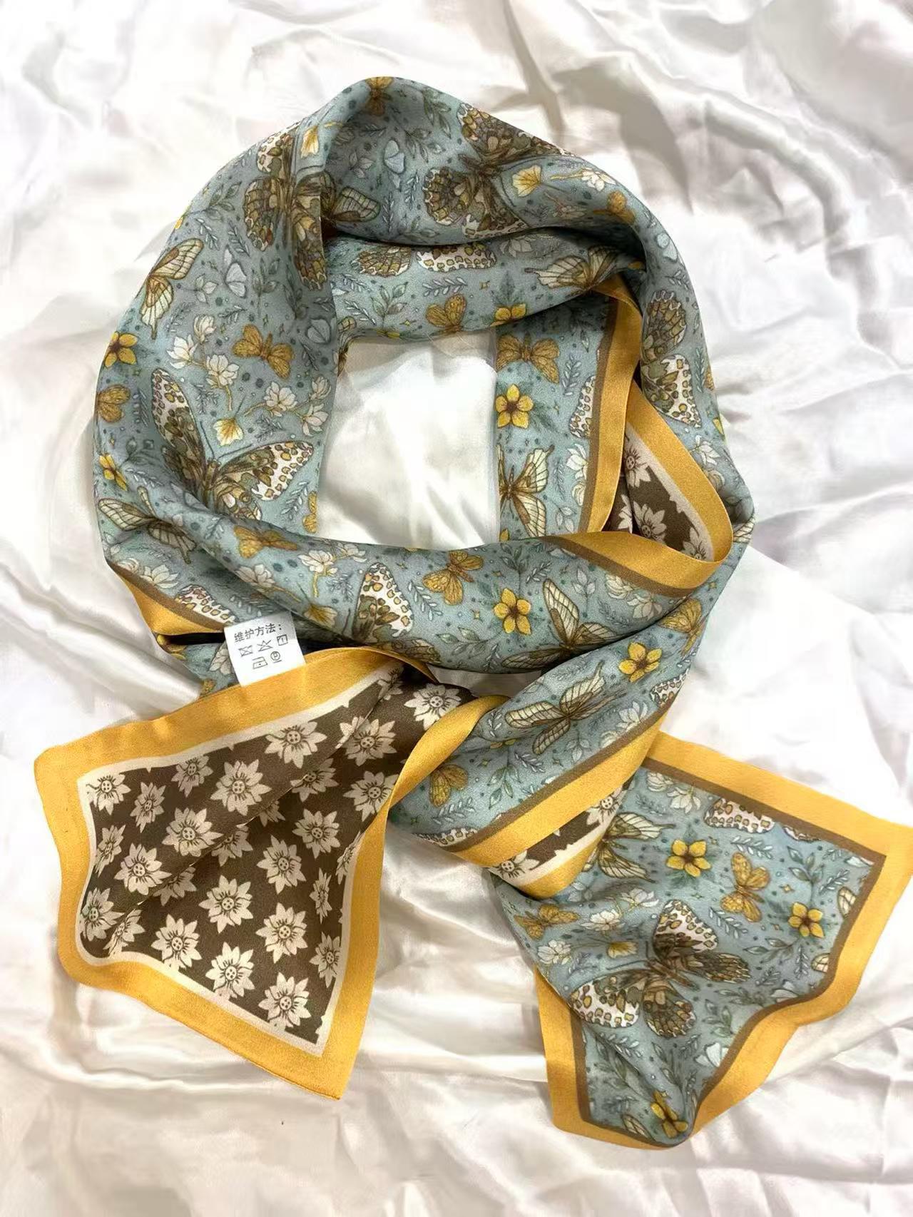 100% Pure Mulberry Long Silk Scarf 150*15cm【K46-54】