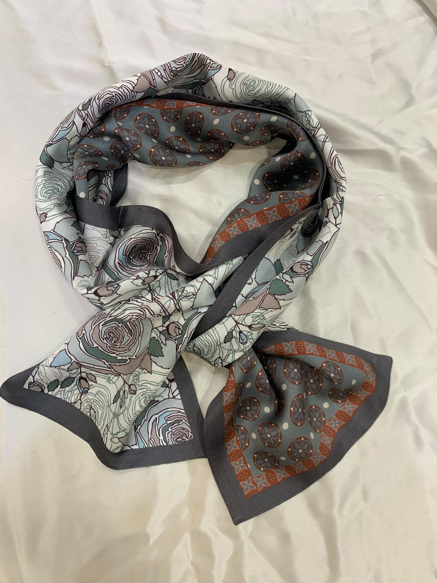 100% Pure Mulberry Long Silk Scarf 150*15cm【K55-63】
